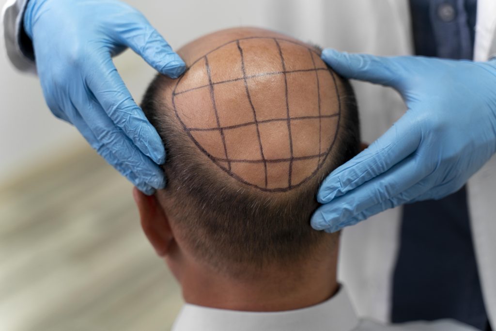 man having hair transplant in turkey